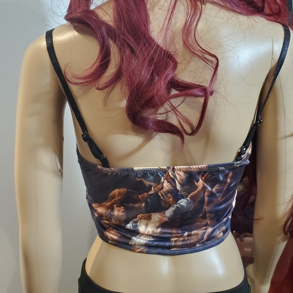 Art Printed Corset Camisole w Front Snaps - Picture 3 of 5